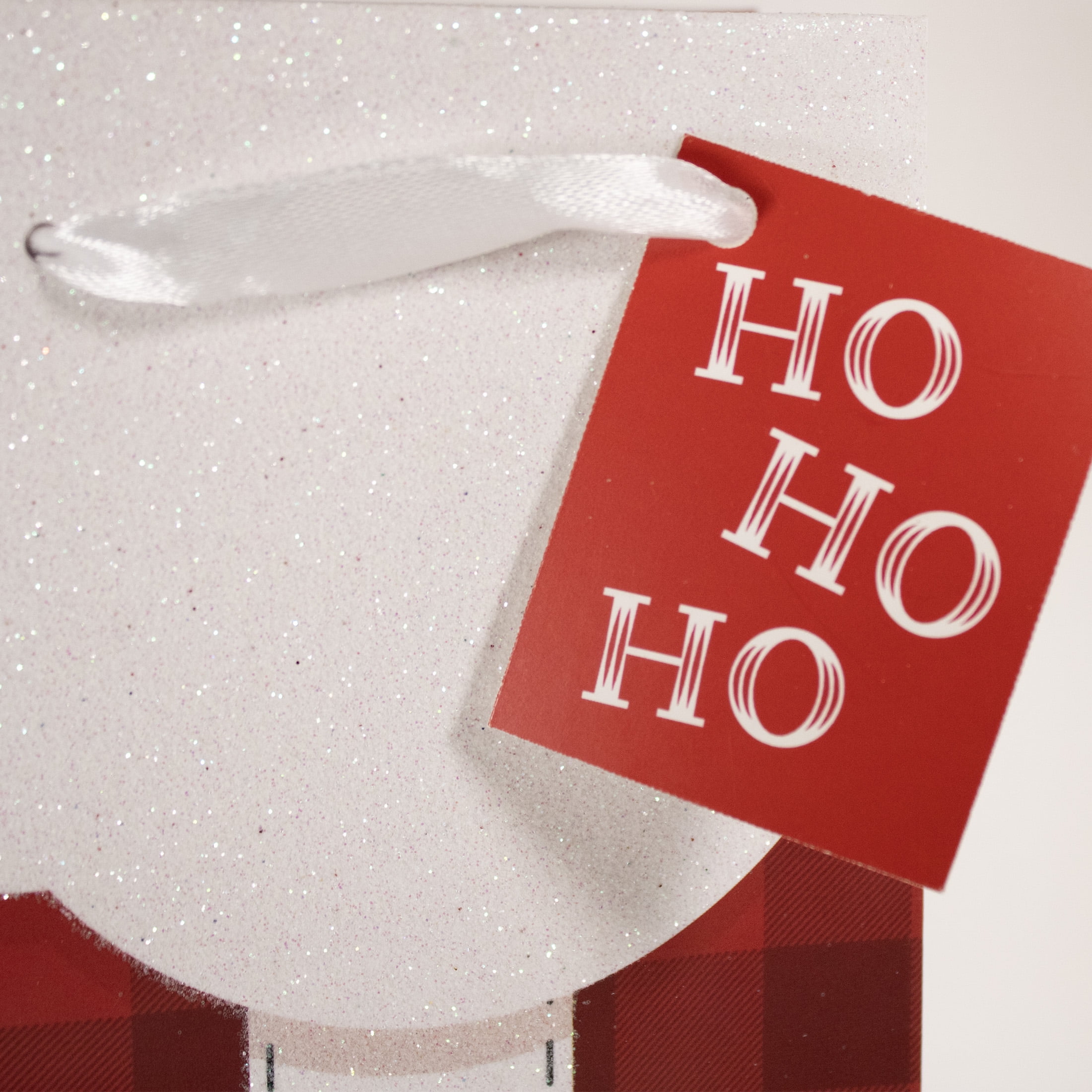 Holiday Time Red Santa Belt Small Wine Christmas Paper Gift Bag