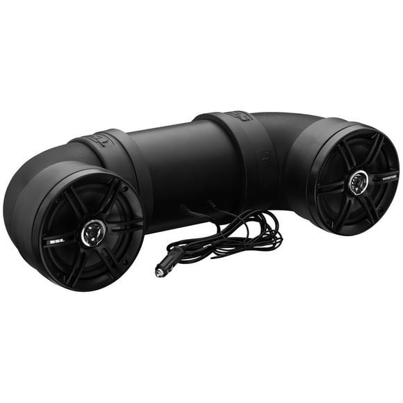 Sound Storm Laboratories BTB6 ATV UTV Speaker System - 6.5 Inch Full Range Speakers, 1 Inch Tweeters, IPX5 Weatherproof, Bluetooth Audio, Built-in Amplifier, Aux-In, Hook Up To Stereo