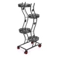 thumbnail image 5 of 4-Tier Metal Plant Stand Display Shelf with Wheels & Brake Flowers Pot Holder Movable for Patio Garden Livingroon, 5 of 9