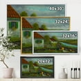 thumbnail image 5 of A Cock and Three Chickens In A Meadow With Flowers 32 in x 16 in Framed Painting Canvas Art Print, by Designart, 5 of 5