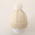 thumbnail image 3 of Winter Beanie Hat, Boys Girls Warm Fleece Lined Knitted Soft Ski Cuff Cap Beanie Hats with Pom Pom 0-4 Years under $10, 3 of 3