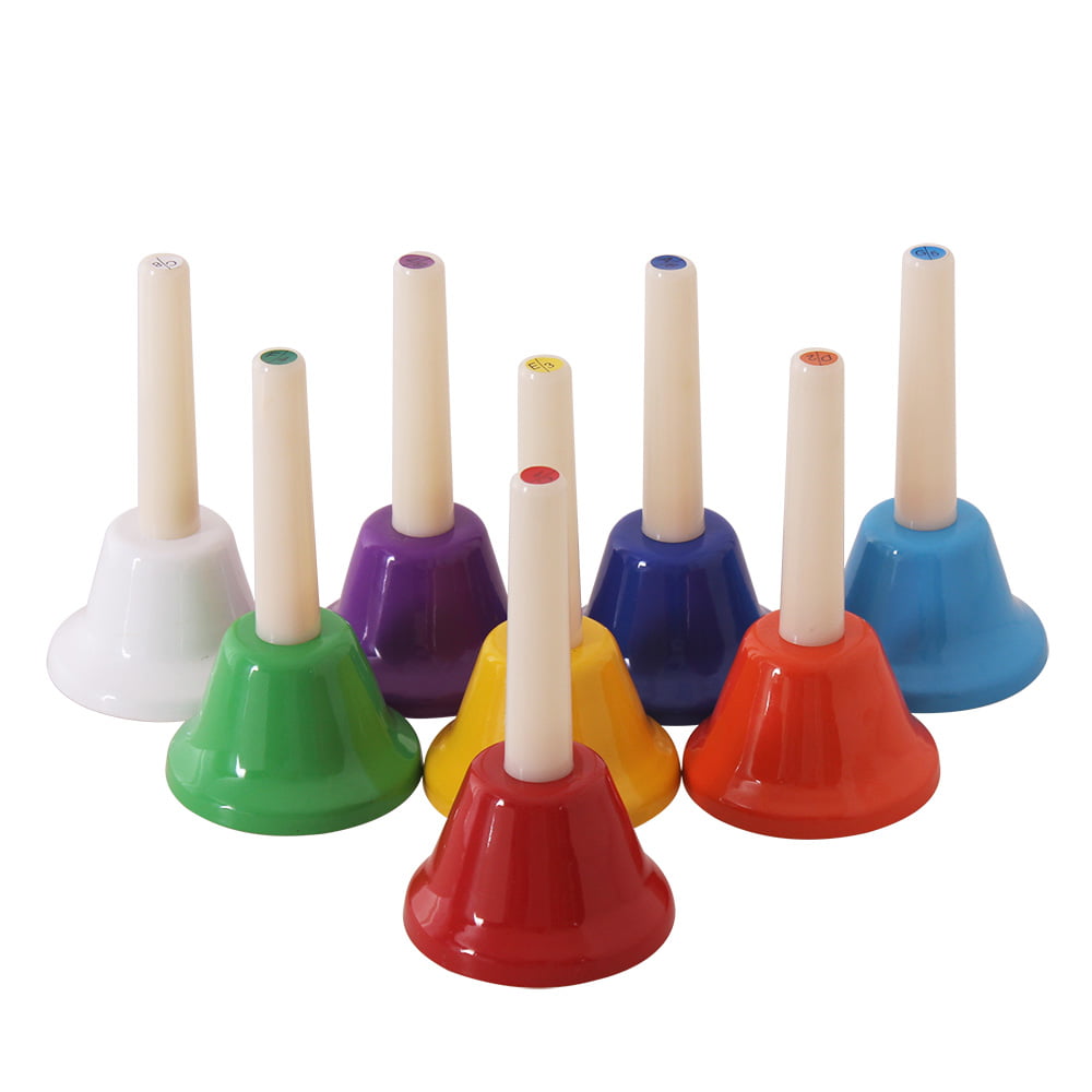 8-Note 8pcs/set Instrument Toy Gift Kids Early Education Musical Toy Hand Bell 
