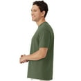 thumbnail image 3 of Gildan Light Cotton Short Sleeve T-Shirt, Modern Classic Fit Crewneck Tee for Men, Military Green, 3XL, 3 of 5