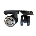 thumbnail image 1 of 2 Pcs Roues de Valise Remplacement Roulettes de Valise Organisateur Pivotant Universel Rouleau Silencieux Amovible Accessoire de Réparation Noir Double Rangées, 1 of 8