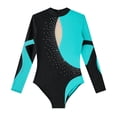 thumbnail image 4 of inhzoy Girls Shiny Rhinestone Gymnastics Leotards Blue 14, 4 of 6