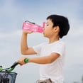 thumbnail image 2 of Milton 4-Pack Kids Water Bottles, 6 & 12 oz Leak-Free Flip Lid Sport Bottles, Black/Pink, 2 of 5