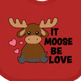 thumbnail image 4 of Inktastic It Moose Be Love with Cute Moose Boys or Girls Baby Bib, 4 of 4