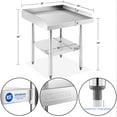 thumbnail image 5 of GRIDMANN NSF 16-Gauge Stainless Steel 24"L x 24"W x 24"H Equipment Stand Grill Table with Undershelf for Commercial Restaurant Kitchen, 5 of 5