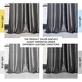 thumbnail image 2 of Graphite Grommet Blackout Faux Silk Taffeta Curtain (1 Panel), Graphite, 50W X 96L, 2 of 8