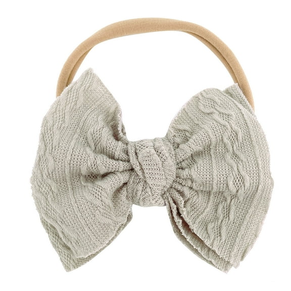 MHZLDYZ Little Girl Bows Toddler Infant Baby Boys Girls Stretch Solid Bow Hairband Headwear Headband Infant Headbands for Baby Girl Infant Hair Bows Newborn Hair Bows(Gray,One Size)