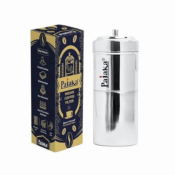 PAJAKA Kappi Maker - Stainless Steel Drip Coffee Brewer for South Indian Filter Coffee, 250 ML Capacity, Medium Size, 4-6 Cup Mug