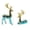 Christmas Reindeer-Blue Gold*2, variant on Christmas Deer Decor Resin Figurines, 2-Piece Purple Gold Tabletop Reindeer Set for Mantel and Shelf Displays