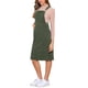 thumbnail image 4 of INSPIRE CHIC Vestido Midi Casual de Pana Sin Mangas con Cuello Cuadrado y Tirantes Ajustables con Bolsillos XS Verde Ejército, 4 of 6
