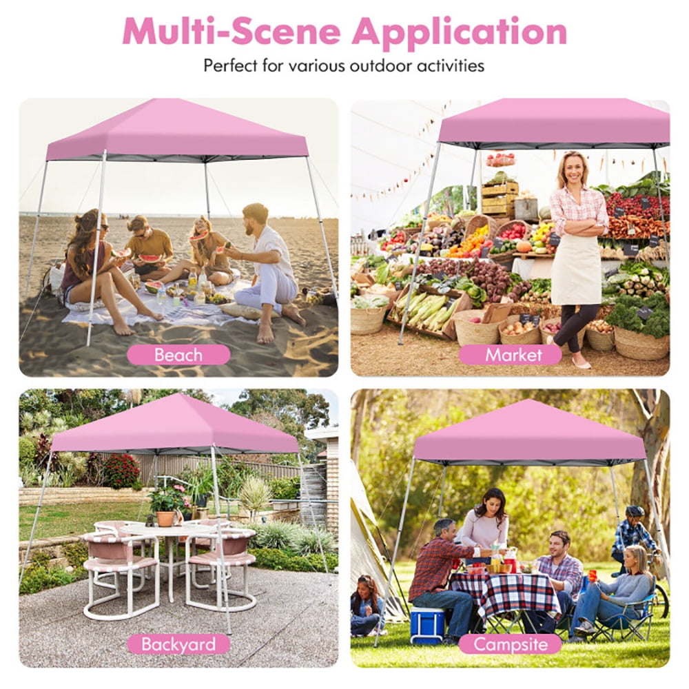 Aimee Lii 10 x 10 Feet Outdoor Instant Pop-up Canopy with Carrying Bag, Awnings for Patio Waterproof, Pink Aimee Lii 10 x 10 Feet Outdoor Instant Pop-up Canopy with Carrying Bag, Awnings for Patio Waterproof, Pink