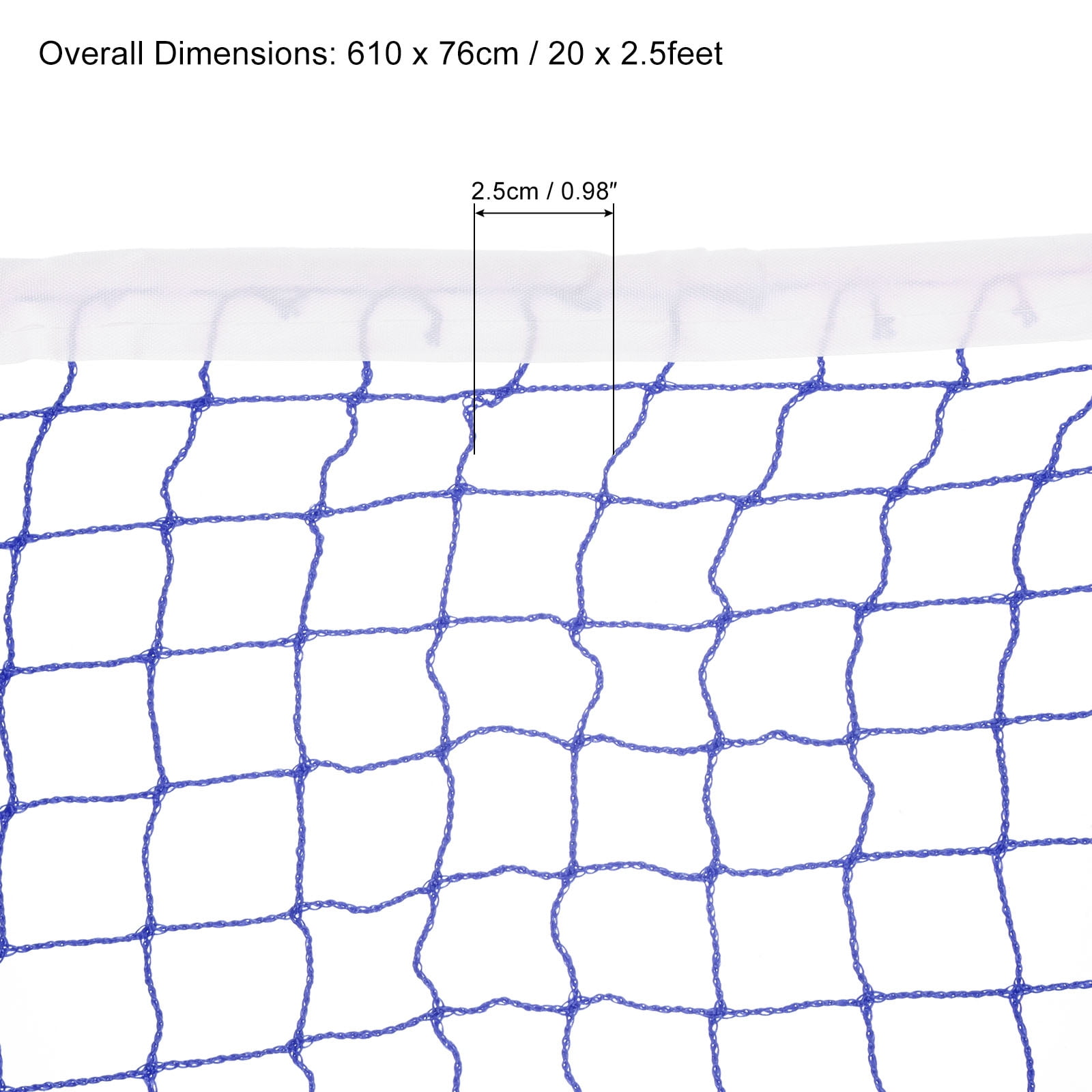 Unique Bargains Portable Badminton Net Badminton Court Netting Replacement Blue