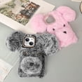 thumbnail image 5 of Compatible with iPhone 15 Plus Case Cute Cartoon Dog Plush Fluffy Case Girls 3D Kawaii Design Soft TPU Shockproof Cover Fuzzy Furry Winter Rabbit Hair Warm Case for Women Girls Girly Pink, 5 of 7