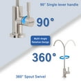 thumbnail image 3 of Besdor Drinking Water Faucet, Reverse Osmosis Faucet, Water Filter Faucet Fits Water Filtration Systems, RO Faucet Kitchen Filtered Water Faucet, Lead-Free, 304 Stainless Steel, Brushed Nickel, WF2, 3 of 7