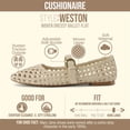 thumbnail image 2 of Cushionaire Weston Hand Woven Mary Jane Flats for Women, Comfortable Dressy Ballet Flats with Braided Adjustable Buckle and Memory Foam Cushioning, 2 of 17