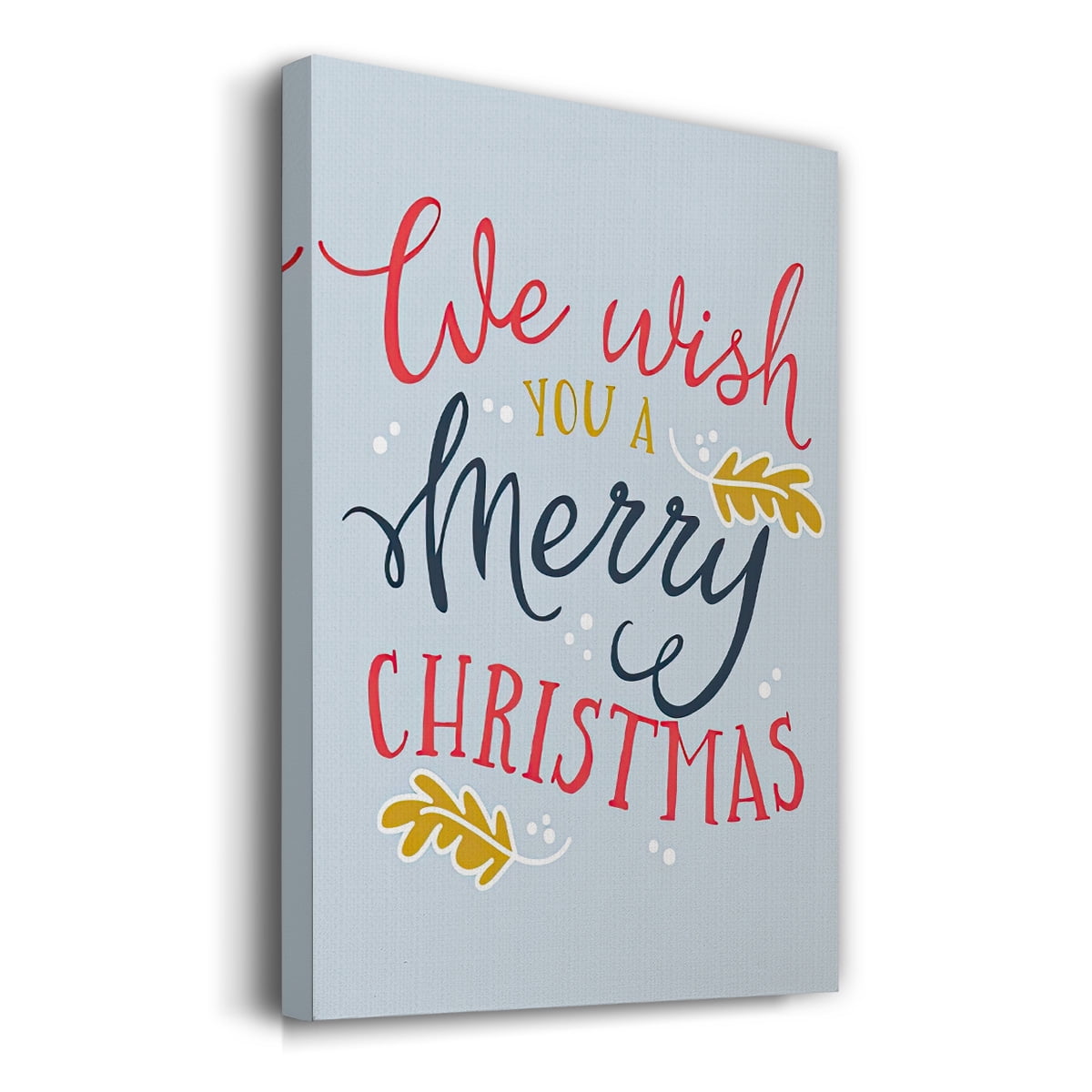 We Wish You - Light Blue- Gallery Wrapped Canvas