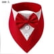 thumbnail image 2 of Collar de perro con pañuelo de boda formal para perro con pajarita, disfraz de cumpleaños para perro, esmoquin ajustable para fiesta de mascotas, ROJO, 2 of 5