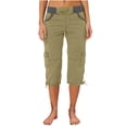 thumbnail image 2 of Mohiass Women's Cargo Capris Hiking Lightweight Quick Dry Summer Outdoor Casual Travel Pants with Pockets Army Green 3XL, 2 of 7