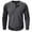 Grey, variant on Hiiyo Men's Cotton Henley T-Shirt Solid Color Long Sleeve T Shirt Undershirt, Grey