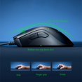 thumbnail image 4 of Ratón para juegos Ticfox con Cable ajustable 8 botones LED óptico profesional Gamer, 4 of 5