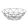 thumbnail image 2 of Geometric Fruit Vegetable Wire Basket Metal Bowl Kitchen Storage Desktop Display, 2 of 2