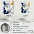 thumbnail image 4 of Designart "Strokes in Dark Blue and Gold XXIII" Fractals Mirror Wall Decor - Modern Blue Abstract Dining Room Wall Mirror Art - 32" x 24" Inch, 4 of 5