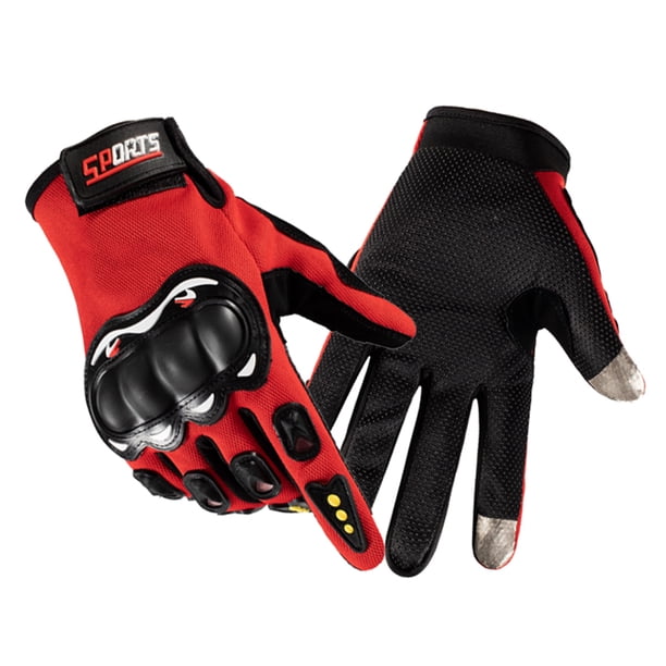 Guantes protectores antideslizantes para bicicleta MTB, motocicleta, bicicleta dedo completo rojo Ehuebsd Accesorios para bicicletas