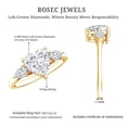 thumbnail image 5 of Rosec Jewels 2 Carat Lab Grown Diamond Heart Engagement Ring - EF-VS Quality Certified - Gift For Special Occasions, 10K Yellow Gold, US 3.00, 5 of 8