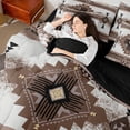 thumbnail image 4 of jejeloiu Western Tribal 7-Piece Twin Bedding Sets,Retro Aztec Geometric Bedding Comforter Set,Brown White Sheet Sets For Adult,Microfiber Bedroom Decor Reversible, 4 of 8