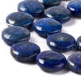 thumbnail image 4 of 2strands Natural Lazuli Beads Strands Dyed Flat Round 19.5~20.5x7~8mm Hole: 1mm 20pcs/strand 15.55''~15.98''(39.5~40.6cm), 4 of 4