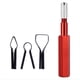 thumbnail image 1 of Juego de Mangos para Alisar Esquinas con 3 Cuchillas para Soldar Pisos de PVC, Herramienta Niveladora de de Aleación de Aluminio, Color Rojo., 1 of 6