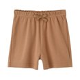 thumbnail image 2 of Diufon Kids Cotton Shorts Solid Color Shorts Summer Casual Elastic Waist Bow Lounge Shorts, 2 of 6
