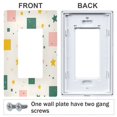 thumbnail image 3 of Yayeee Rocker Switch Wall Plate 1-Gang 4.6"x2.9" Home Decorative Outlet Cover, Green Abstract Pattern, 3 of 6