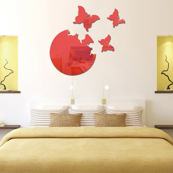 Wall Stickers Mirror Self-adhesive Decorative Background Wall Murals Soft Mirror Stickers