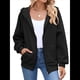 thumbnail image 1 of Sudadera con Capucha y Cremallera para Mujer, de Larga, para Otoño, con Capucha Extragrande, Chaquetas Informales de Moda Negro XL, 1 of 9