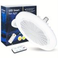 thumbnail image 1 of OUSITAID Socket Fan Light With Remote  Enclosed Screw In Bladeless Mini Ceiling Fan 8.86 In Dimmable For Kitchen Bedroom Washroom Laundry Room Small Spaces Circulating Air, 1 of 7