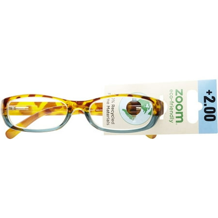 Zoom Eco Friendly Reading Glasses Tort Blue Two Tone 2.00