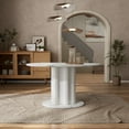 thumbnail image 2 of Furniture of America Elara Iron and Wood Pedestal Dining Table in White, 2 of 10