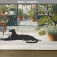 thumbnail image 5 of Ambesonne Botanical Place Mats Set of 4, Greenhouse and Big Cat, Standard Size, Olive Green and Dark Teal, 5 of 5