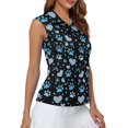 thumbnail image 4 of Whosucclay Light Blue Paw Prints and Hearts Women Golf Sleeveless Tank Top for Ladies, Stretchy Ladies Golf Shirts Anti Fade Soft Tennis Shirts, 4 of 8