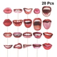 thumbnail image 4 of Miangastore 20 Pcs Accessoires de Cabine Photo Lèvres Rouges Amusantes Accessoires de Selfie Uniques pour Séance Photo pour Fête Festival Rassemblement, 4 of 9