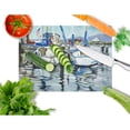 thumbnail image 2 of Caroline's Treasures Tourquoise Bay Sailboat Glass Cutting Board Large, 2 of 2