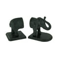 thumbnail image 1 of Distressed Black Standing Elephant Top and Tail Bookend Set, 1 of 4