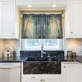 thumbnail image 5 of Yayeee Kitchen Curtains Tier Pair Light Filtering 27"x36" Rod Pocket Short Cafe Window Panel, Retro Forest, 5 of 7