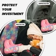 thumbnail image 4 of Naloa blue pink colorful cracked texture 2Pcs Anti-Kick Back Seat Cover Kick Mat, Car Seat Protector with 3 Storage Pockets, 4 of 8