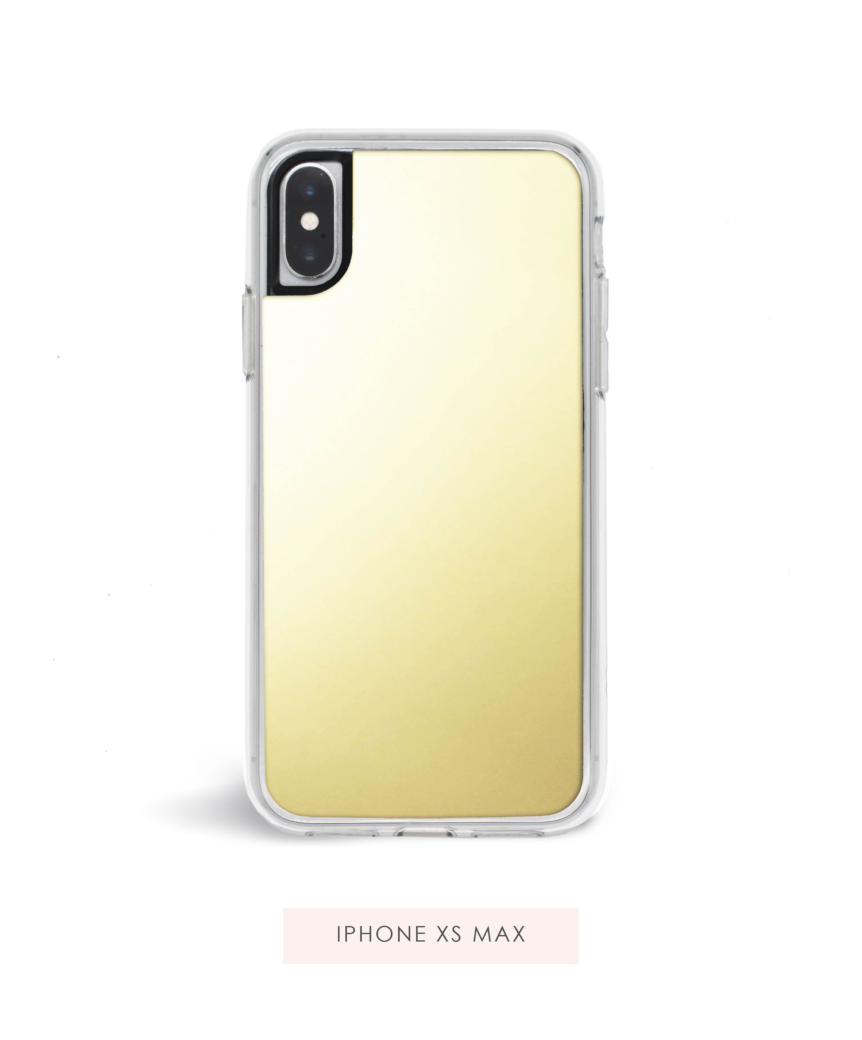 Zero Gravity Compatible with iPhone XS Max Gold Mirror Phone Case Mirror Plated Design 360° Protection, Drop Test Approved Zero Gravity Compatible with iPhone XS Max Gold Mirror Phone Case Mirror Plated Design 360° Protection, Drop Test Approved