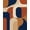 Blue, Pattern 9, variant on Design&I 8'x10' Washable Area Rug Snag-Free Burnt Orange Navy Abstract Geometric Design Contemporary Art Style with Bold Circular for Dining Room, Large Office, Lounge